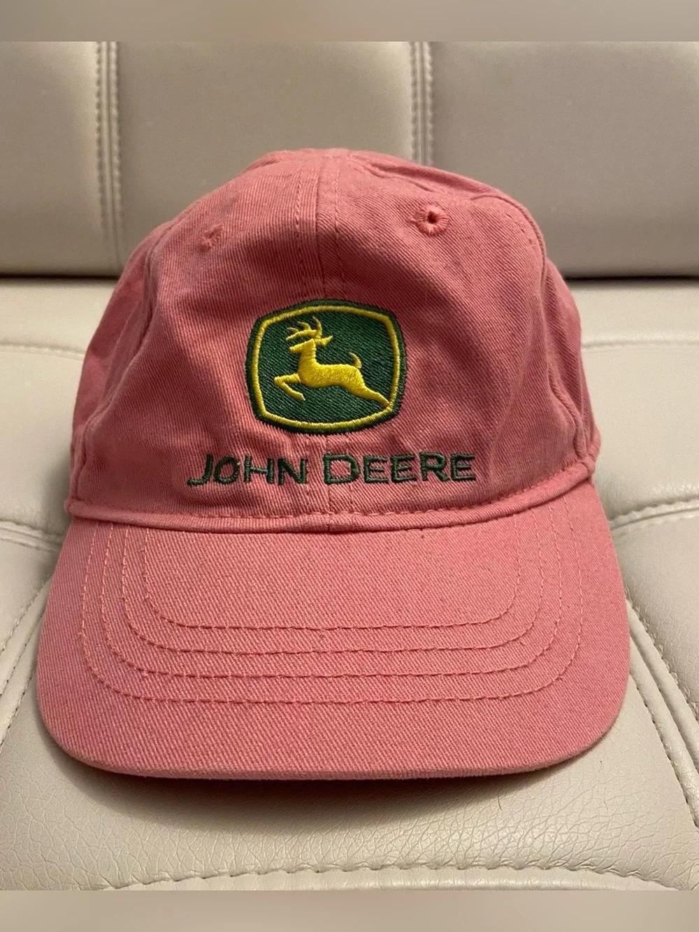 Toddler Girls Pink John Deere Hat
